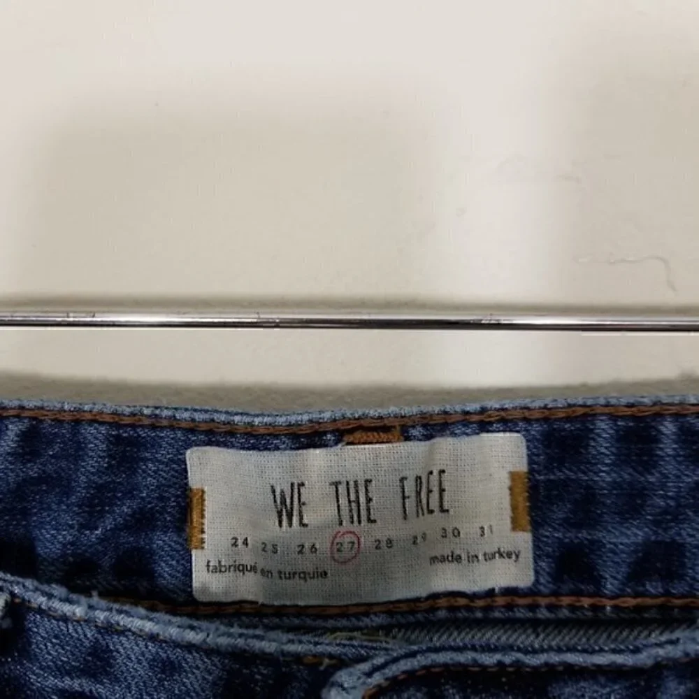 We The Free Button Fly Raw Hem Jeans Size 27